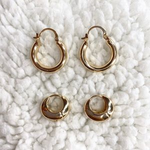 Club Monaco Chunky Hoop Earring Set